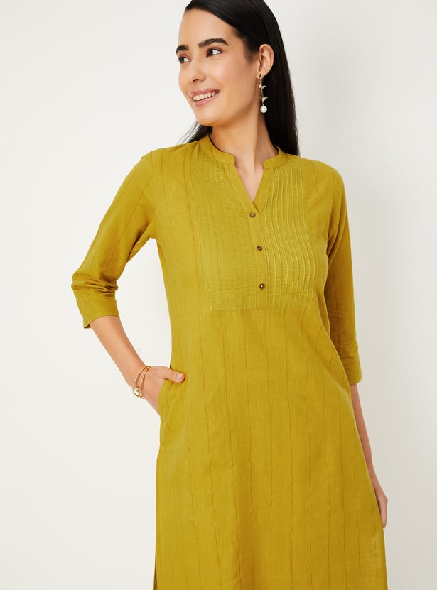 Multi-Coloured Striped Straight Kurta