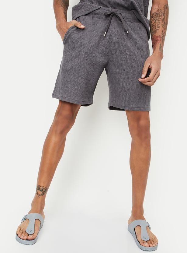 Men Knitted Lounge Shorts