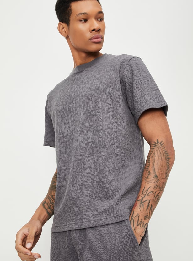 Buy Men Knitted Lounge T-shirt Online at just