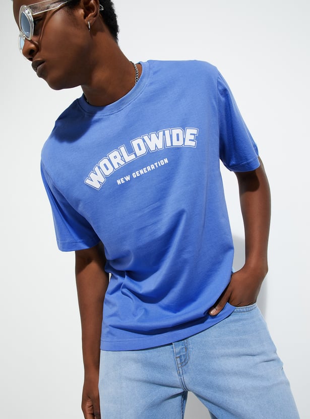URB_N Men Regular Fit Typographic Printed T-shirt