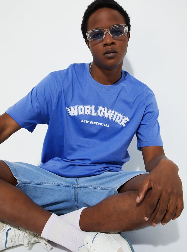 URB_N Men Regular Fit Typographic Printed T-shirt