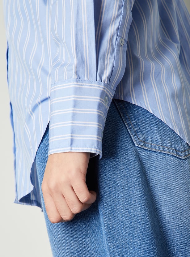 Women Oversized Striped Shirt