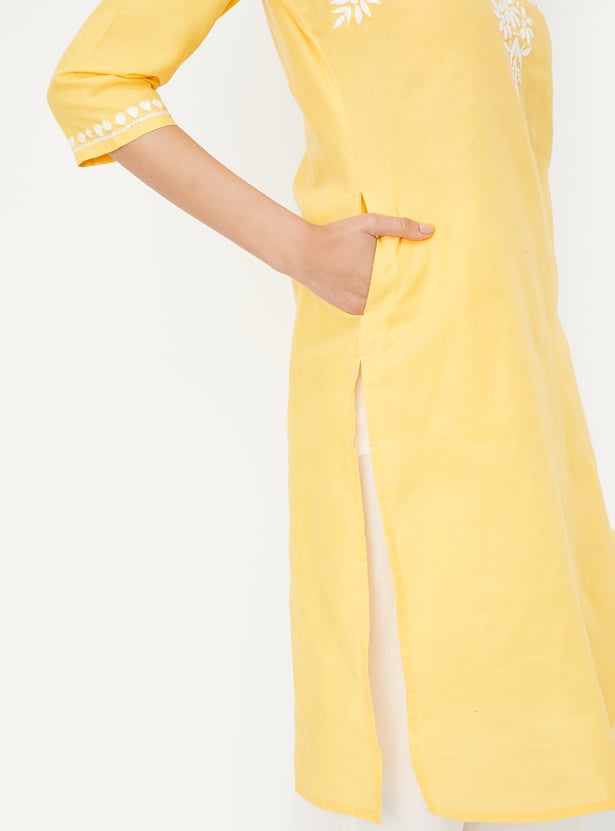 Women Chikankari Straight Kurta