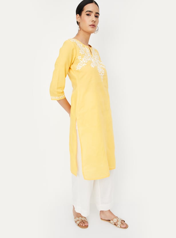 Women Chikankari Straight Kurta