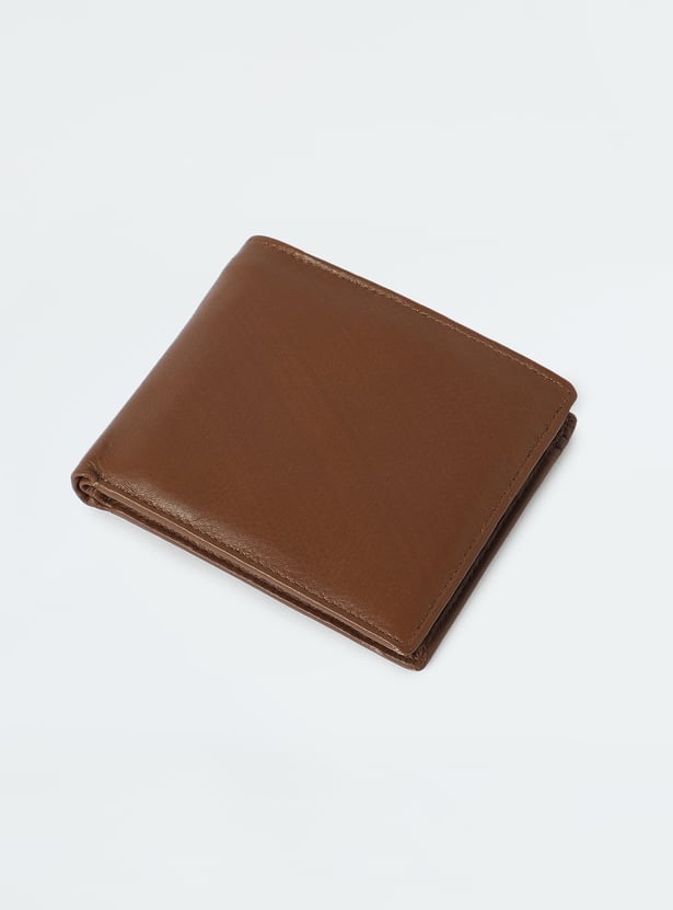 Men Solid Bi-Fold Wallet