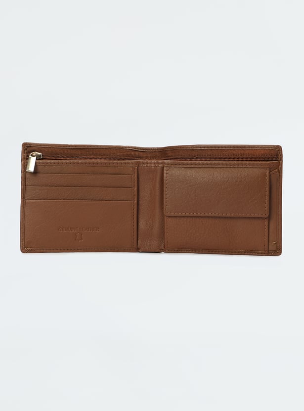 Men Solid Bi-Fold Wallet