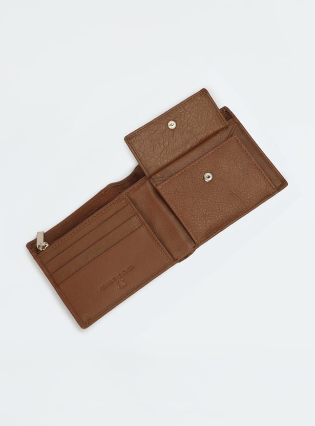 Men Solid Bi-Fold Wallet