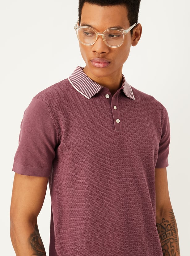 Men Knitted Polo T-shirt