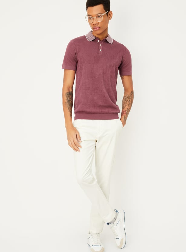 Men Knitted Polo T-shirt