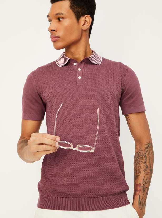 Men Knitted Polo T-shirt