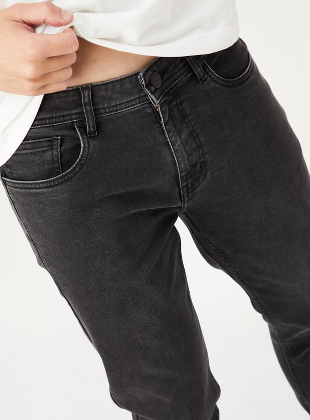 Men Washed Skinny Fit Jeans