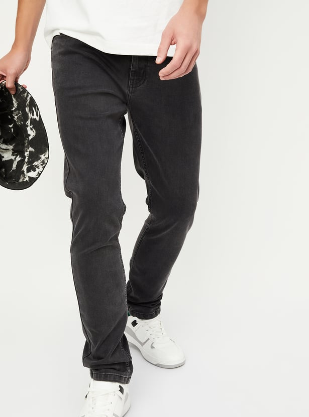 Men Washed Skinny Fit Jeans