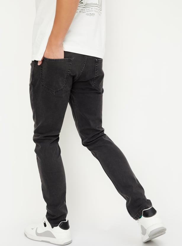 Men Washed Skinny Fit Jeans