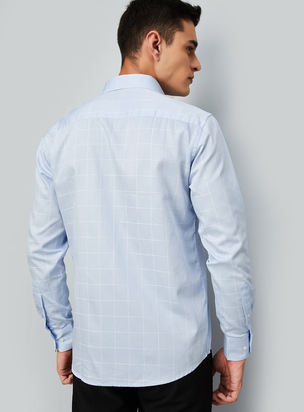 Men Regular Fit Checked Formal Shirt