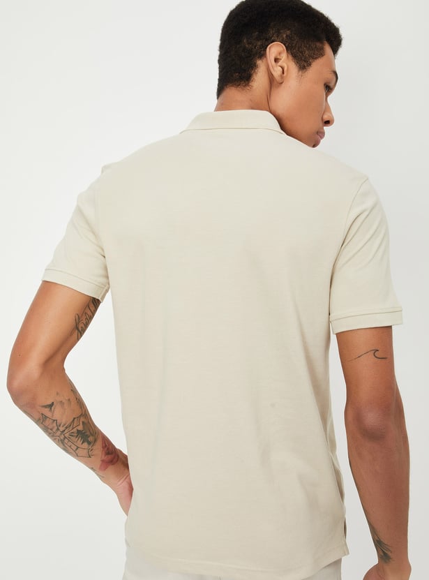 Men Slim Fit Solid Polo T-shirt