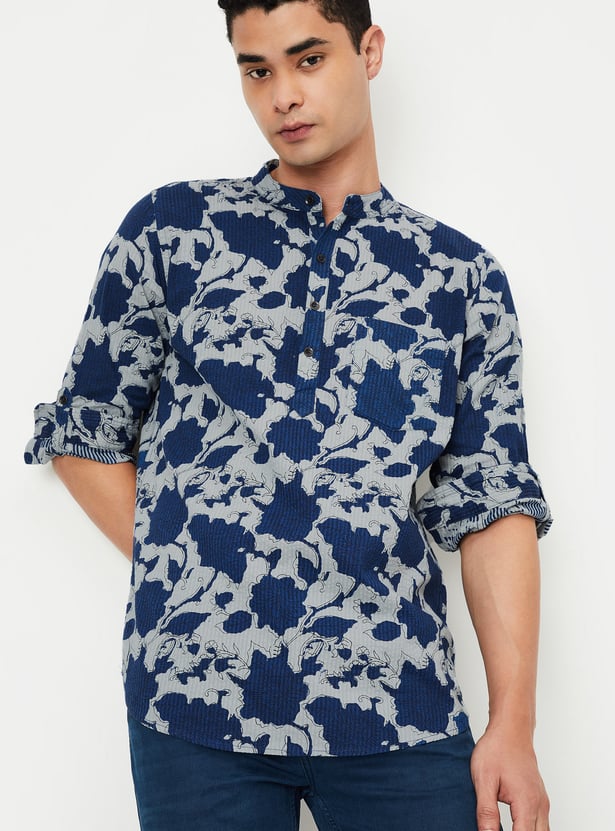 Men Printed Short Kurta