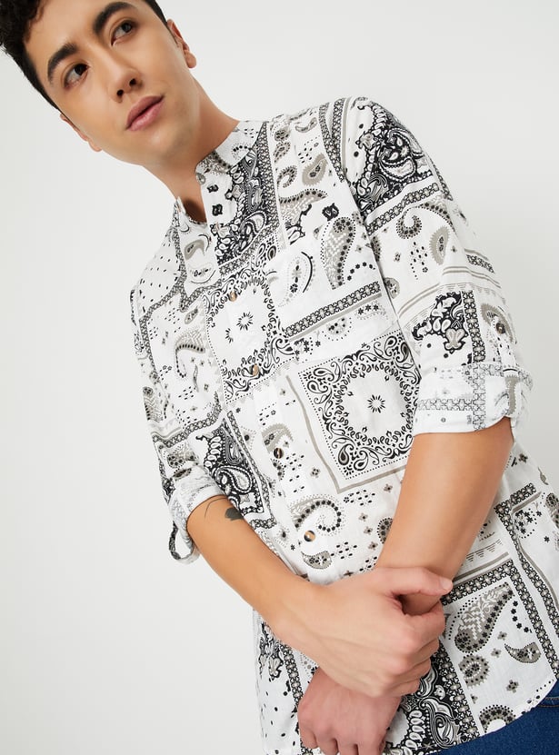 Men Bandana Printed Short Kurta