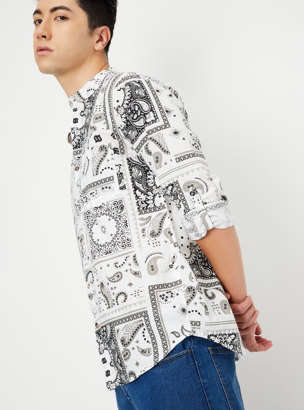 Men Bandana Printed Short Kurta