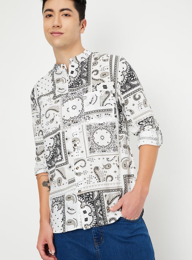 Men Bandana Printed Short Kurta