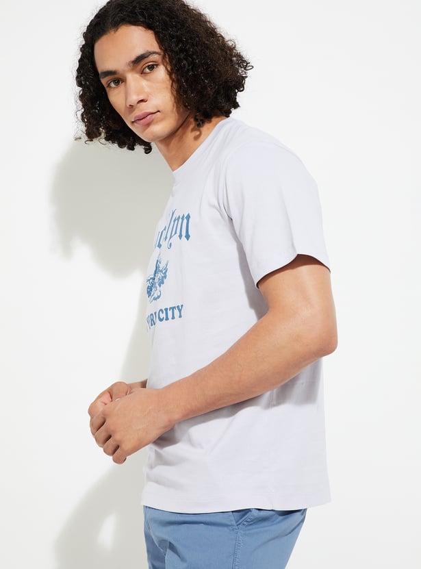 URB_N Men Typography Chest Print T-shirt
