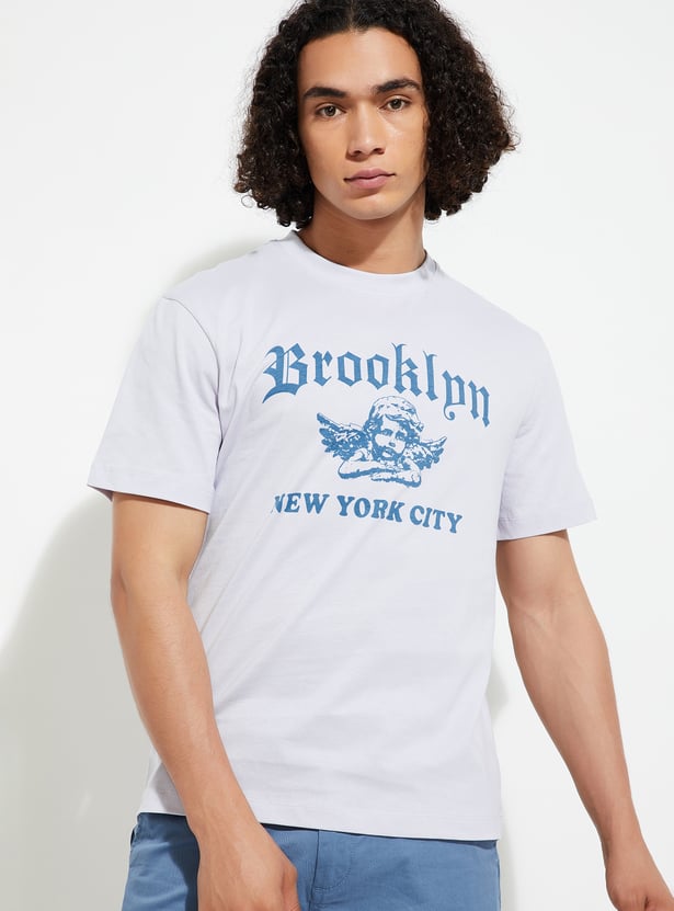 URB_N Men Typography Chest Print T-shirt