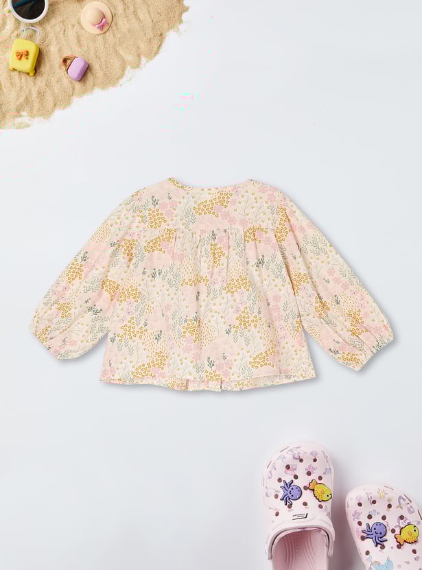 Girls Floral Print Top