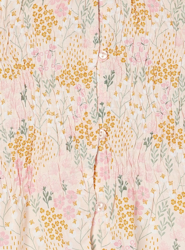 Girls Floral Print Top