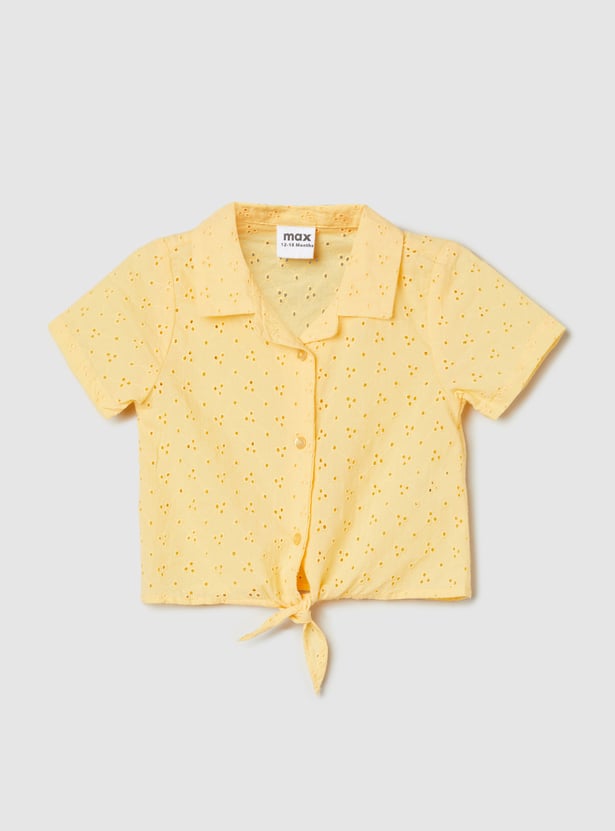 Girls Schiffli Shirt