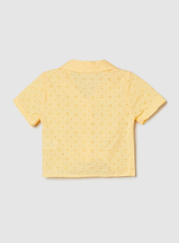 Girls Schiffli Shirt