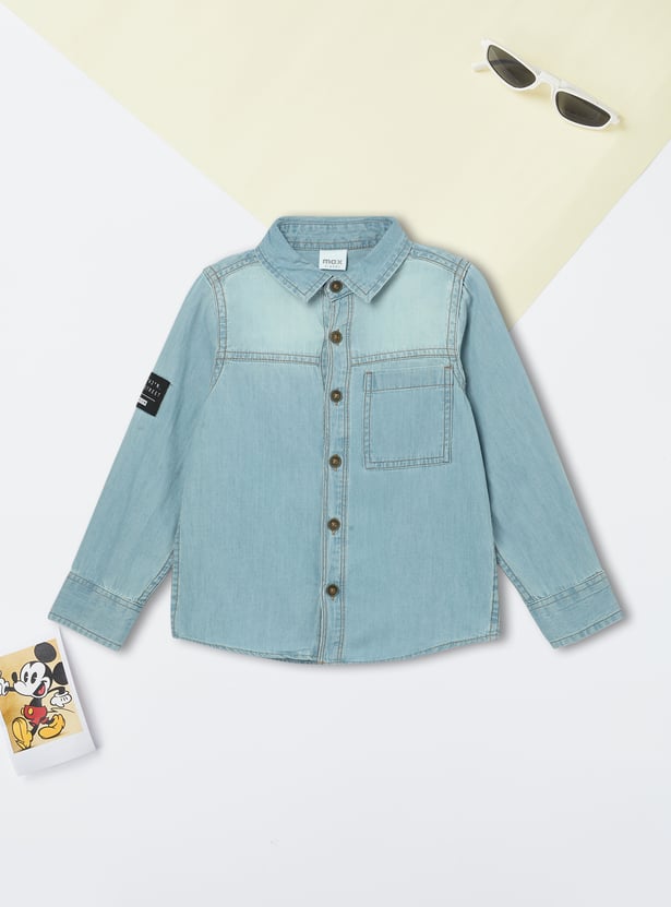 Boys Washed Denim Shirt