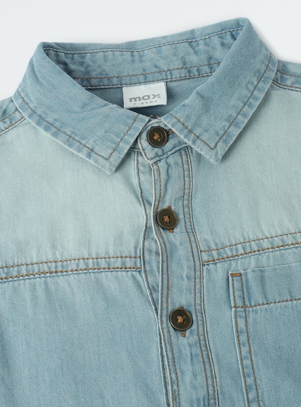 Boys Washed Denim Shirt