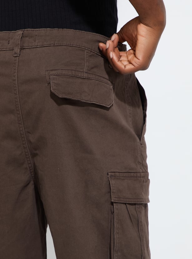 URB_N Men Solid Cargo Shorts