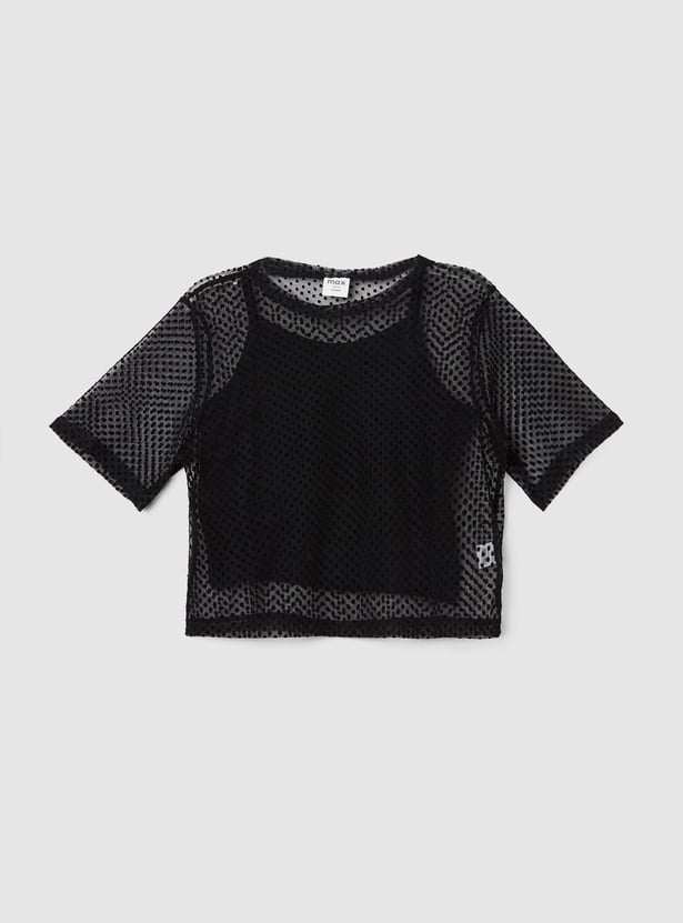 Girls Mesh Top with Camisole