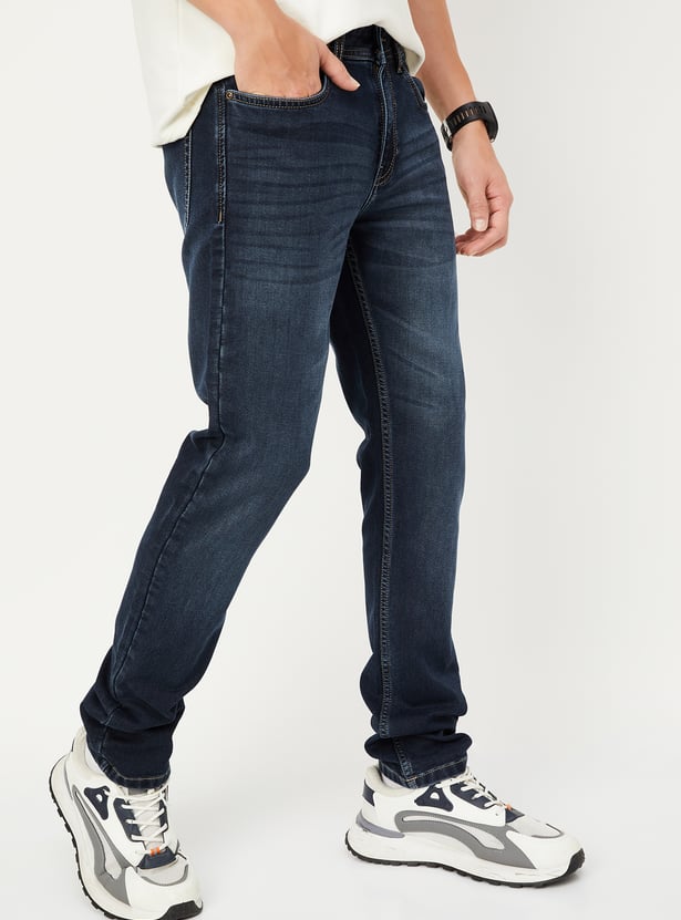 Men Whiskered Skinny Fit Jeans