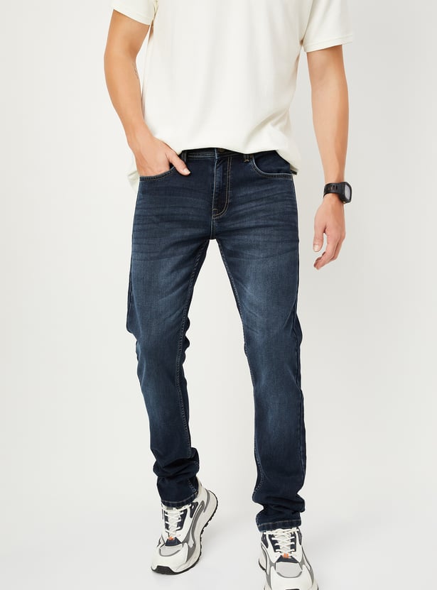 Men Whiskered Skinny Fit Jeans