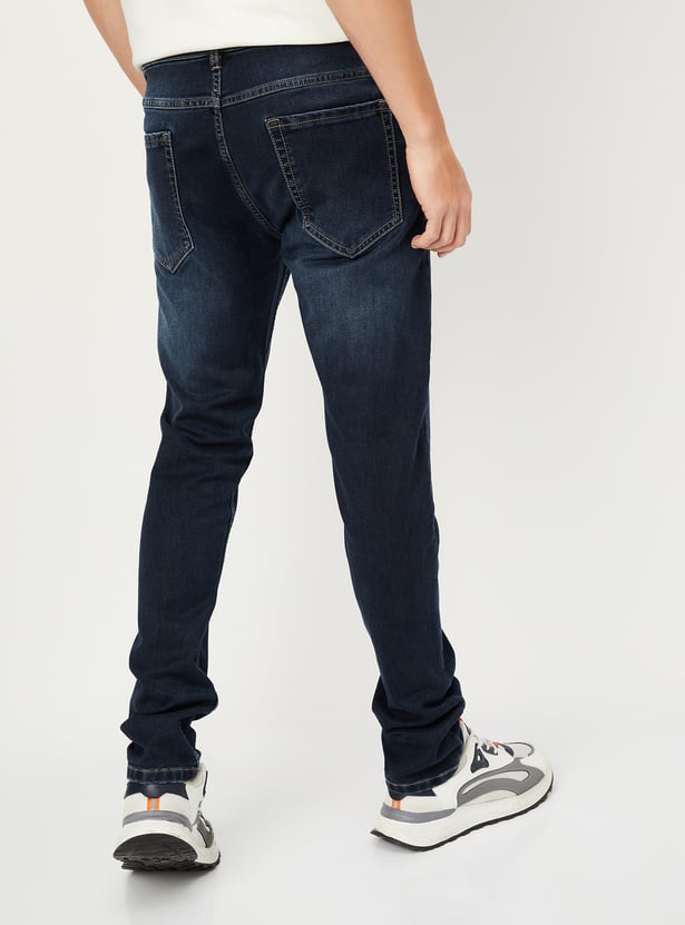 Men Whiskered Skinny Fit Jeans