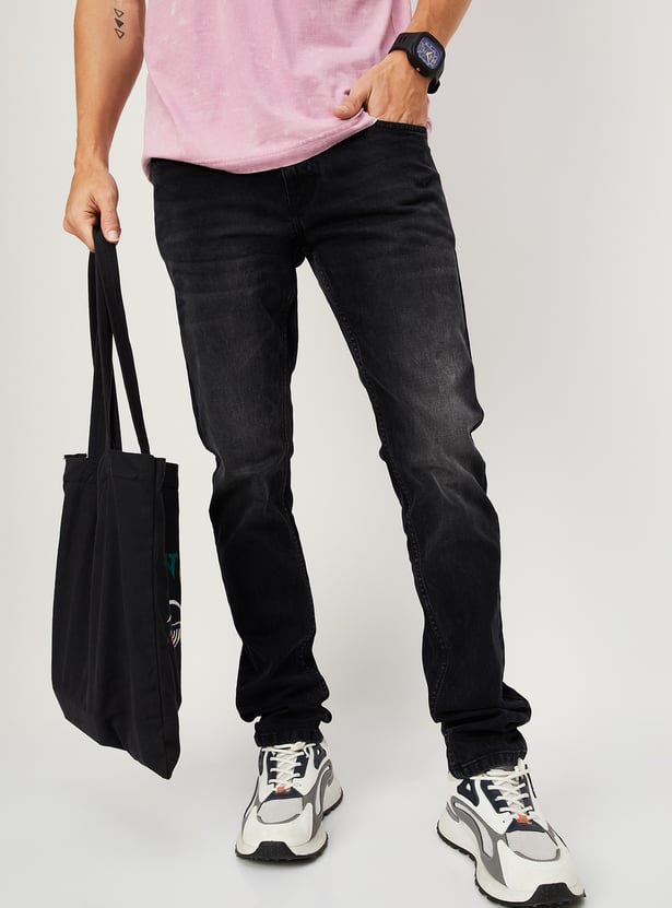 Men Whiskered Skinny Fit Jeans