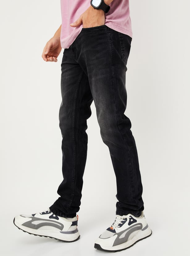 Men Whiskered Skinny Fit Jeans