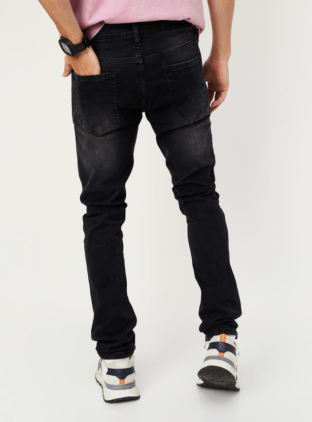 Men Whiskered Skinny Fit Jeans