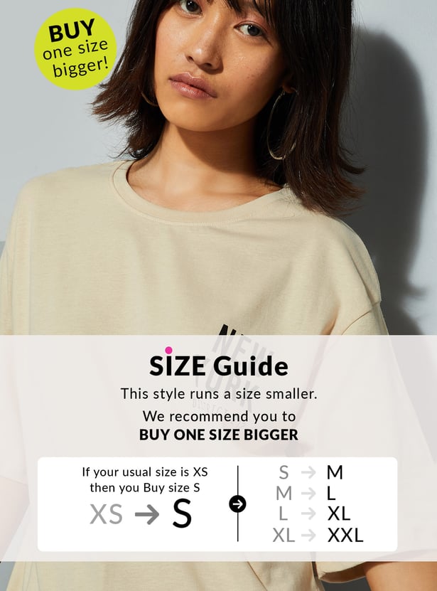 urb_n women oversized back printed t shirt