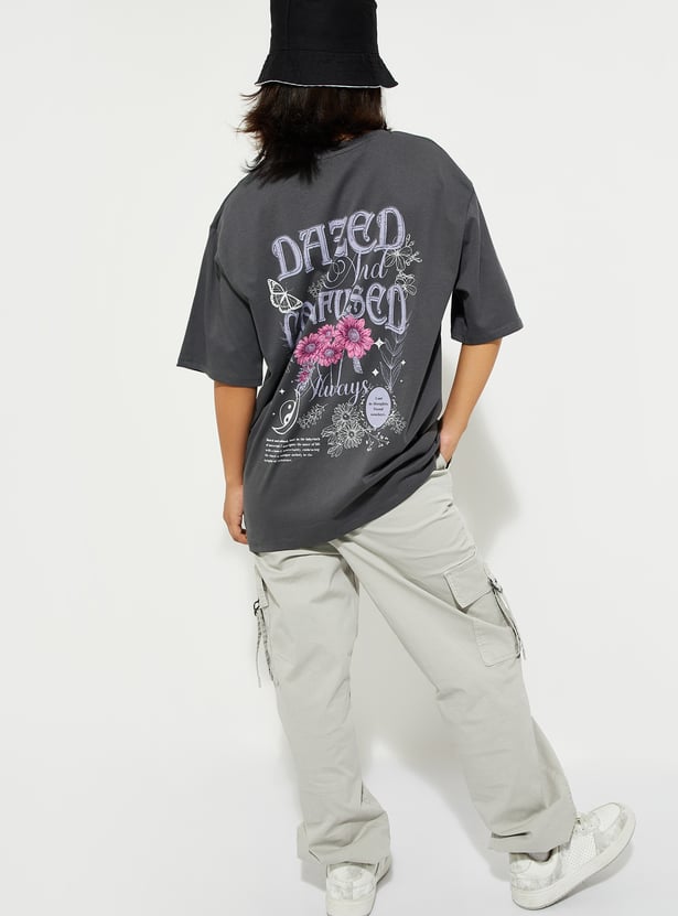 URB_N Women Oversized Back Printed T-shirt