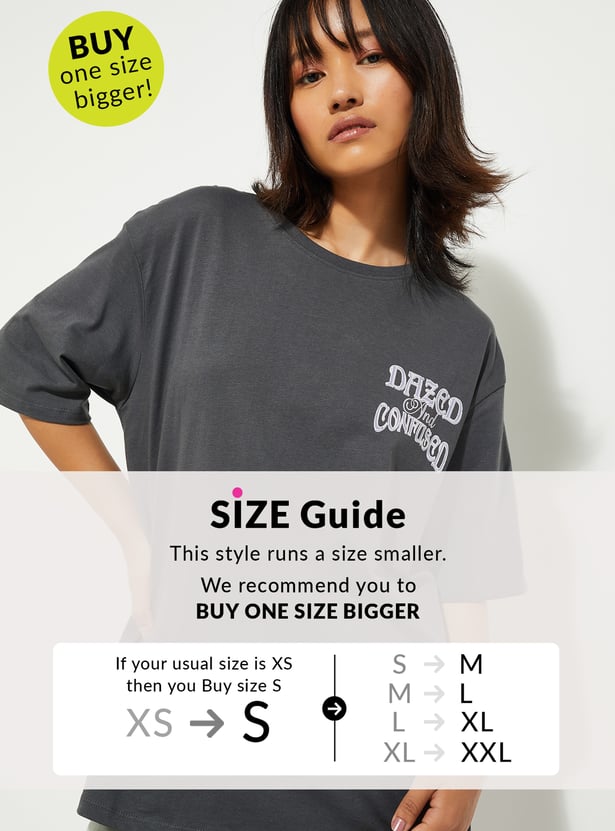 URB_N Women Oversized Back Printed T-shirt