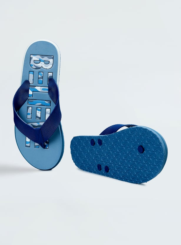 Men Printed V-Strap Slippers