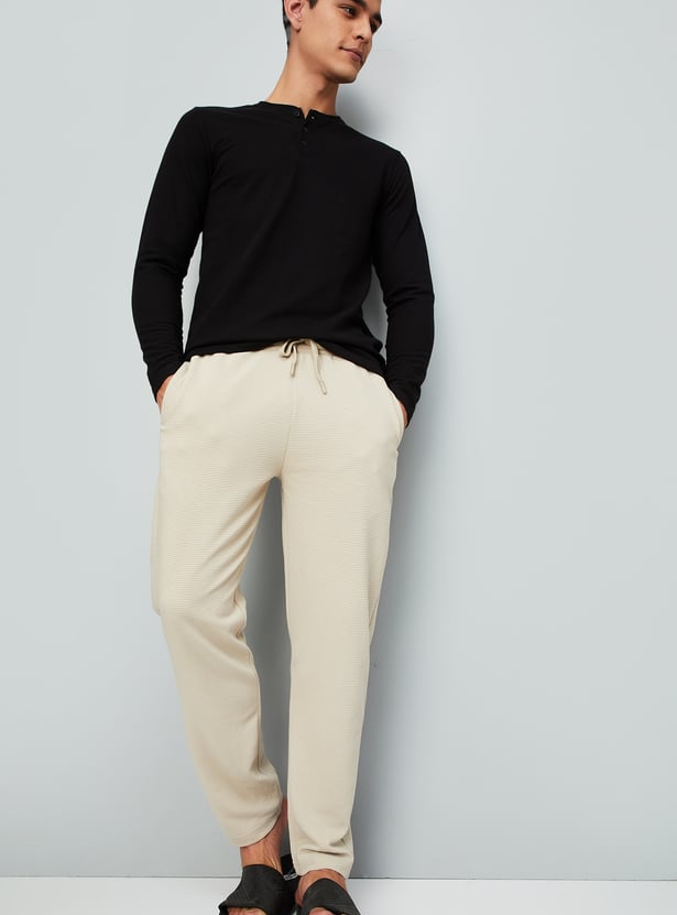 Men Textured Lounge Pants