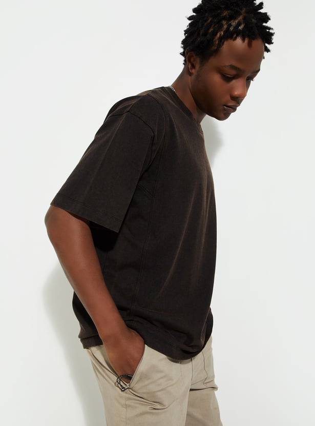 URB_N Men Oversized Acid Wash T-shirt