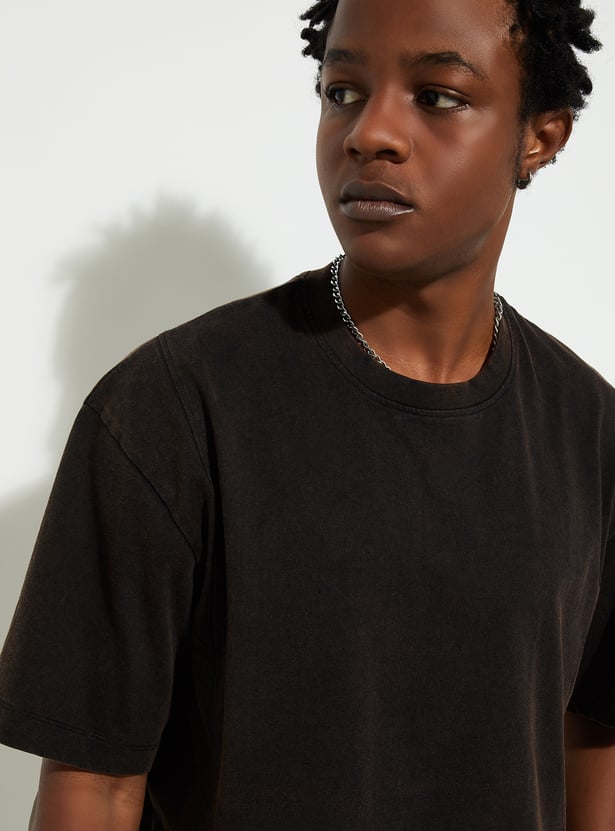 URB_N Men Oversized Acid Wash T-shirt