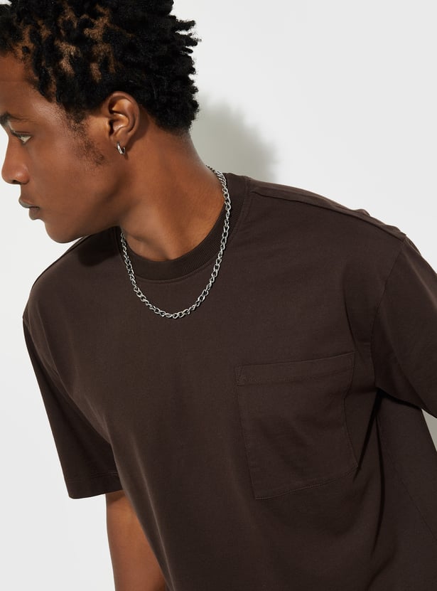 Buy URB_N Men Oversized Solid T-shirt Online at just Rs. 399.0