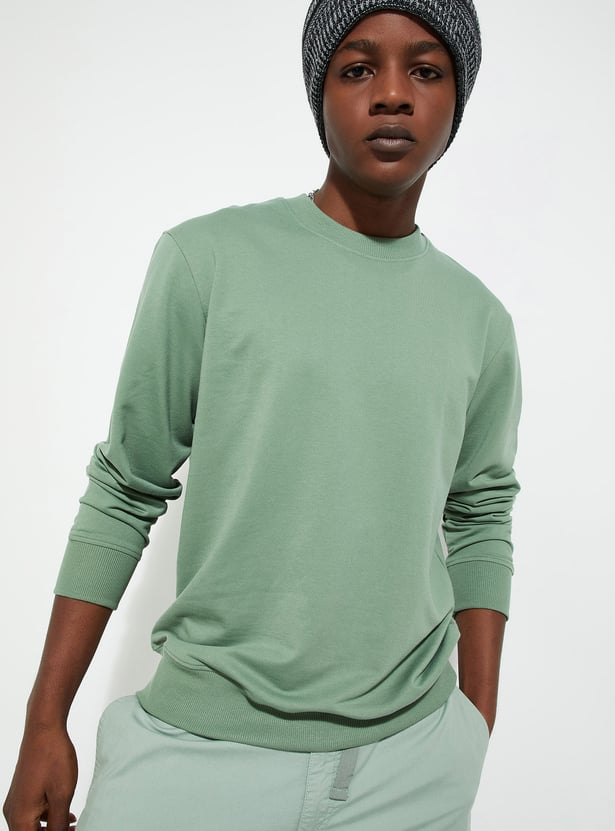 URB_N Men Regular Fit Solid Sweatshirt