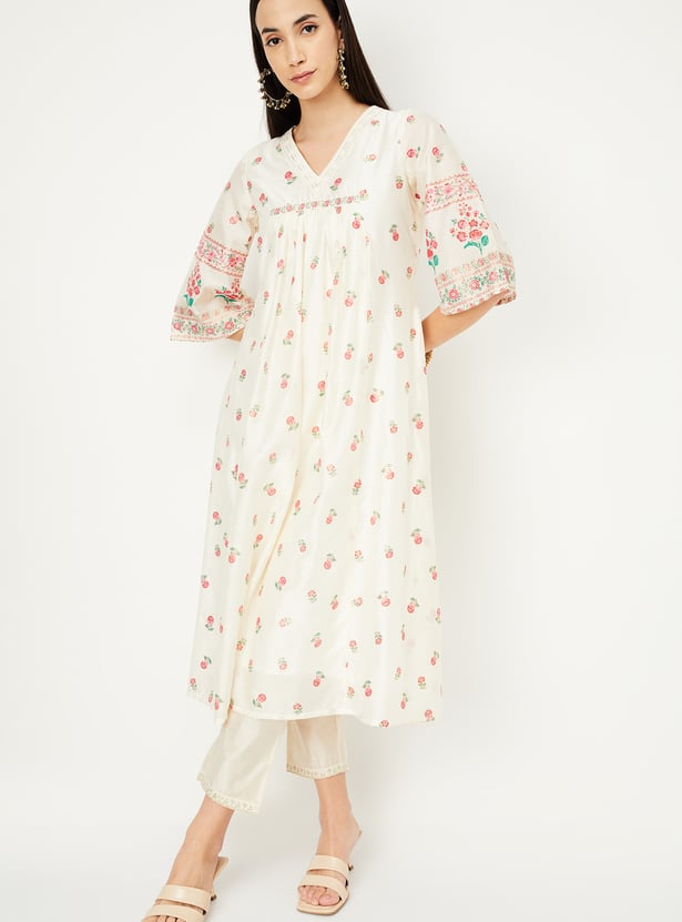 Women Printed Flared Kurta