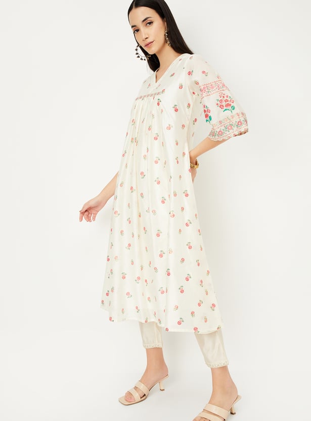 Women Printed Flared Kurta